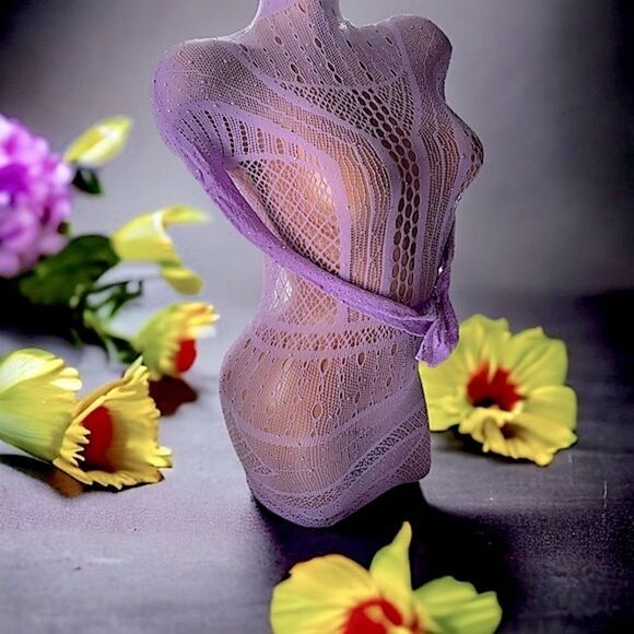 Feels Good On l Violet High neck Dress l Rhinestone Throughout l Long sleeve New - Picture 9 of 9